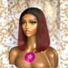 QUEEN Liza -10 inches hd 6x6 burgundy bob wig unit - Image 6
