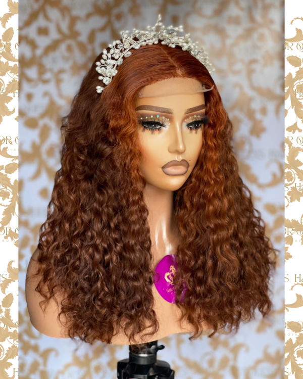Queen Shaz- 18 inches Ginger Curly Korean Wig Unit - Image 3