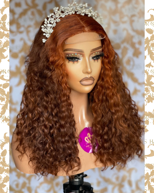 Queen Shaz- 18 inches Ginger Curly Korean Wig Unit - Image 2