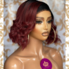 QUEEN Liza -10 inches hd 6x6 burgundy bob wig unit - Image 2