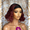 QUEEN Liza -10 inches hd 6x6 burgundy bob wig unit - Image 5