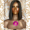 QUEEN Emma-12 inches black luxury bone straight bob wig unit