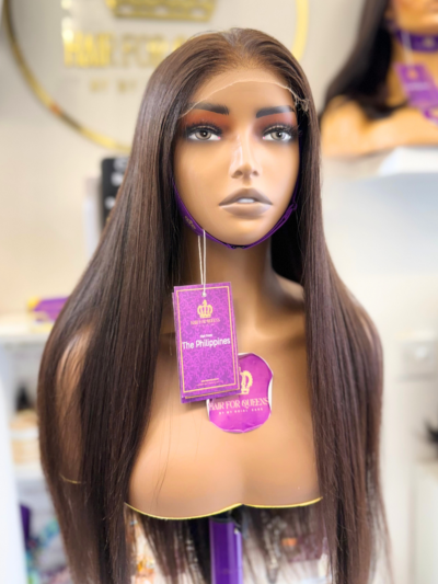 Queen Angel – two tone brown bone straight Vietnamese wig