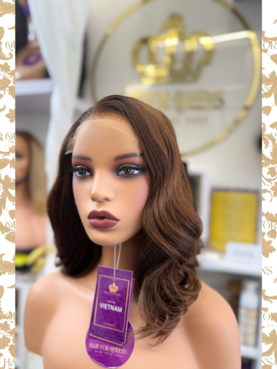 Queen Tara – 18inches 5x5 natural baby hair Spanish curls wig