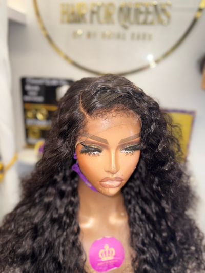 Queen Sassy – 18inches 5x5 Natural Baby Hair Spanish Curls Wig
