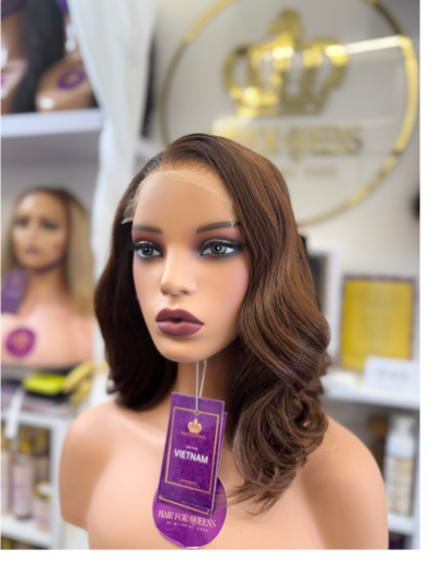 Queen Tara – 18inches 5x5 natural baby hair Spanish curls wig